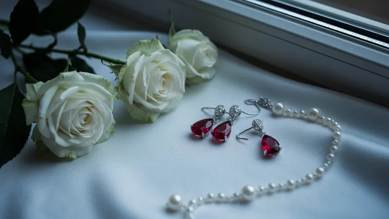 Boucles d'oreilles rubis pour mariages : un choix romantique