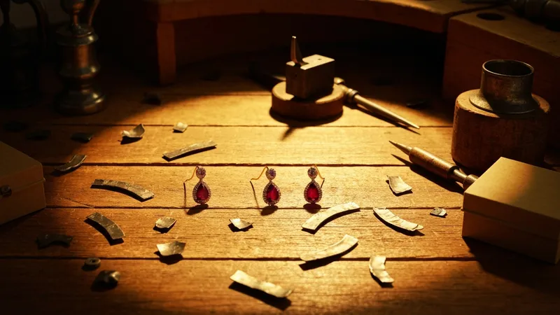 Matériaux recyclés pour les boucles d'oreilles rubis : éthique et style