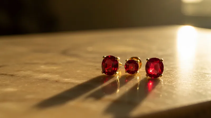 Or jaune et rubis : une combinaison chaleureuse